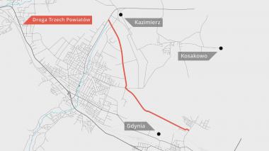 Droga, która połączy Rumię, gminę Kosakowo i Gdynię