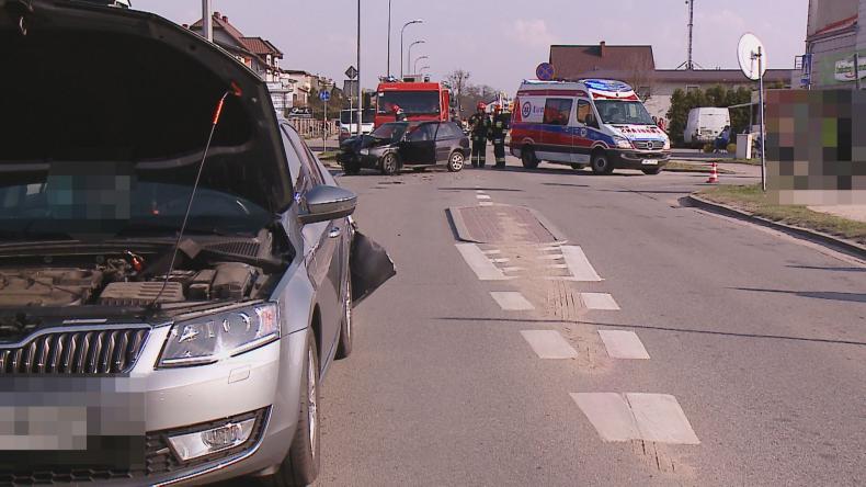 Wypadek przy ulicy Zamostnej w Bolszewie