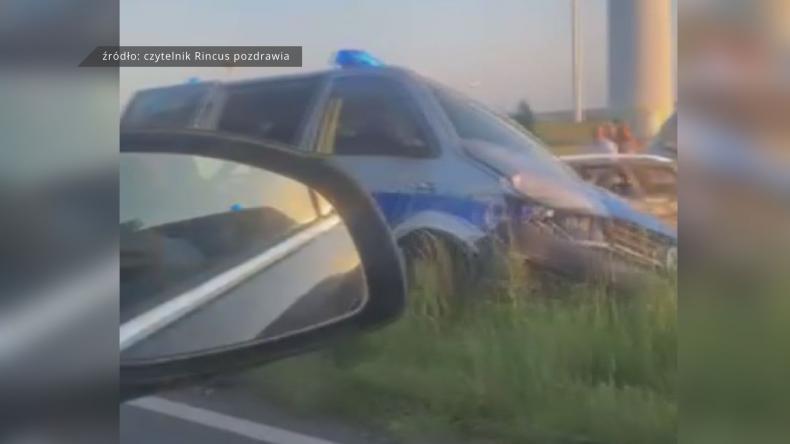 Wypadek z udziałem policyjnego radiowozu