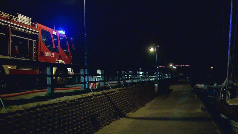 Pożar na puckim molo