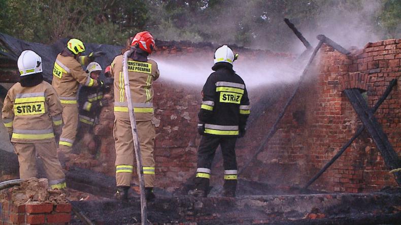 Pożar pustostanu w Gościcinie