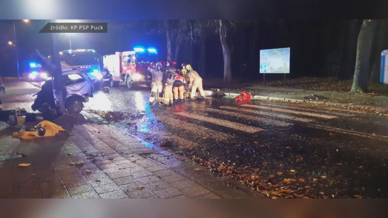 Samochód uderzył w słup – nie żyją dwie osoby