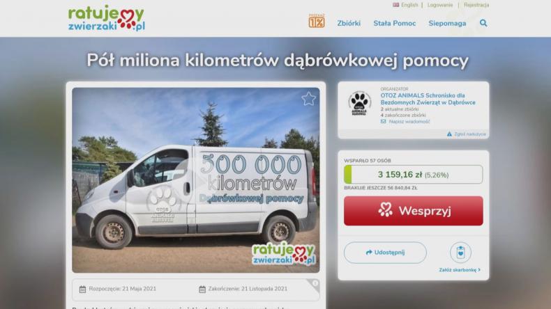 Trwa zbiórka na auto dla schroniska w Dąbrówce