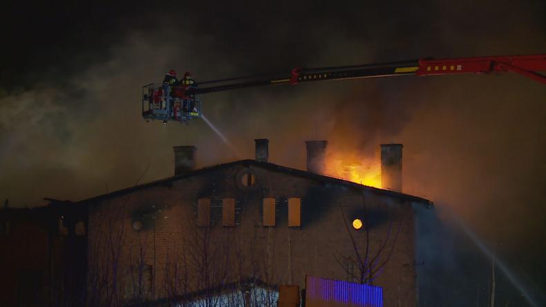Pożar pustostanu w Wejherowie przy ul. Klasztornej