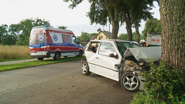 Zderzenie trzech samochodów w Wyszecinie