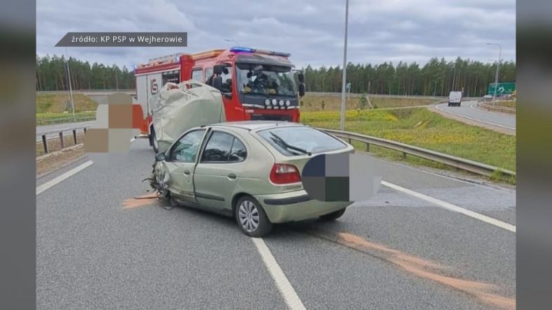 Uderzył w bariery na Trasie Kaszubskiej