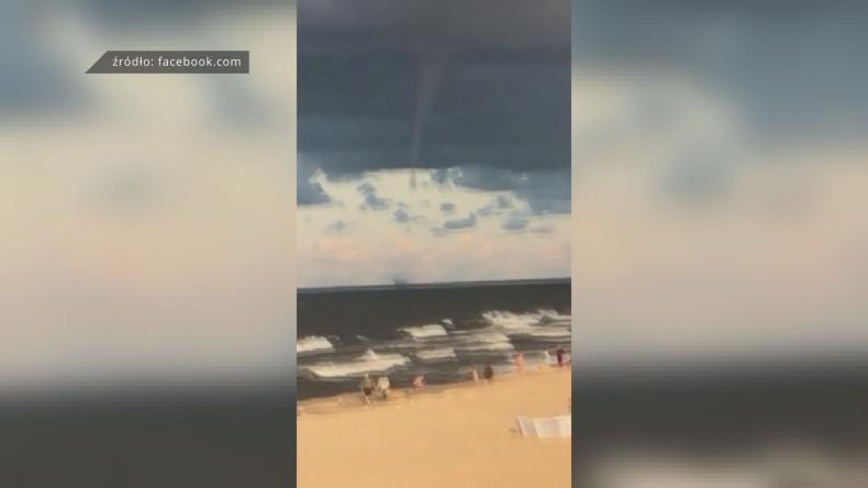 Trąba powietrzna zaskoczyła plażowiczów