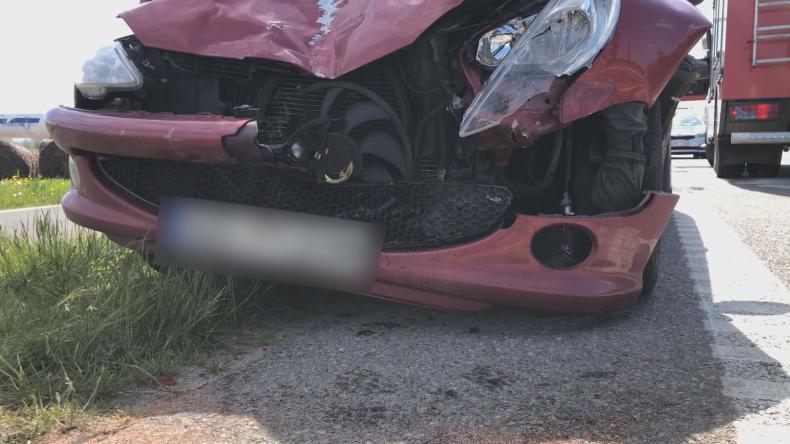 Kolizja powodem korków na 216