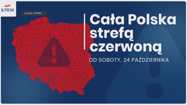 Od soboty cała Polska czerwoną strefą