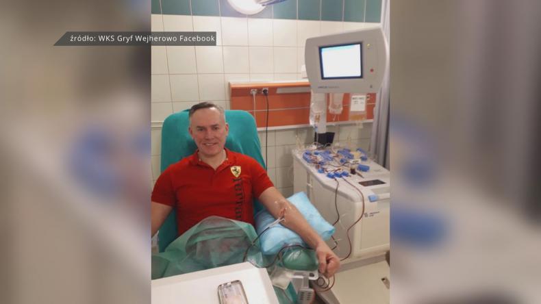 Adam Duda z Gryfa Wejherowo został dawcą szpiku