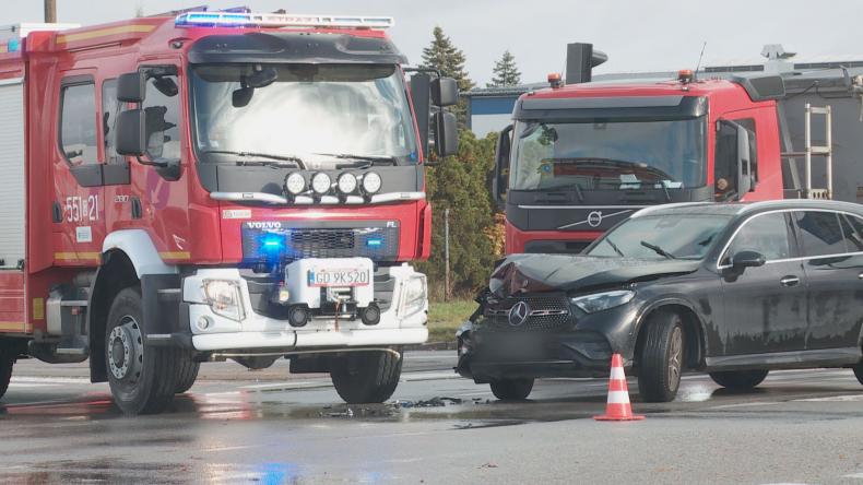 Kolizja z udziałem wozu strażackiego
