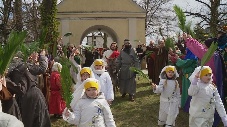 Inscenizacja wjazdu Jezusa do Jerozolimy Kaszubskiej