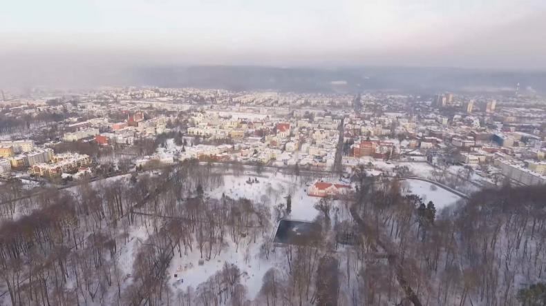 Zima w wejherowskim parku