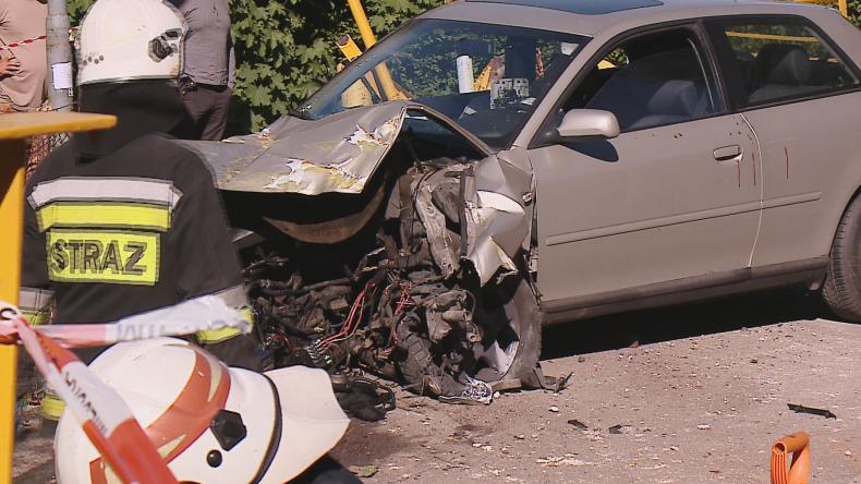 Wypadek na ulicy Sucharskiego w Wejherowie