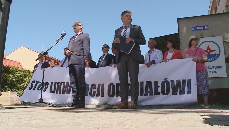 Protestowali przeciwko zamykaniu szpitalnych oddziałów