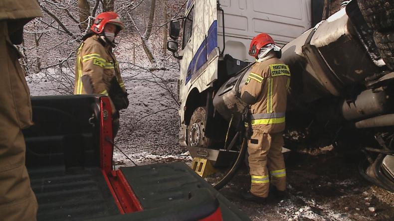 Wypadek ciężarówki