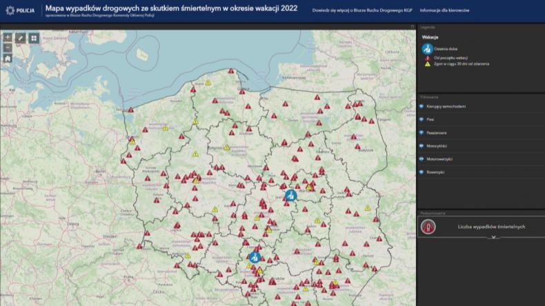 Policyjna Mapa Wypadków ze Skutkiem Śmiertelnym