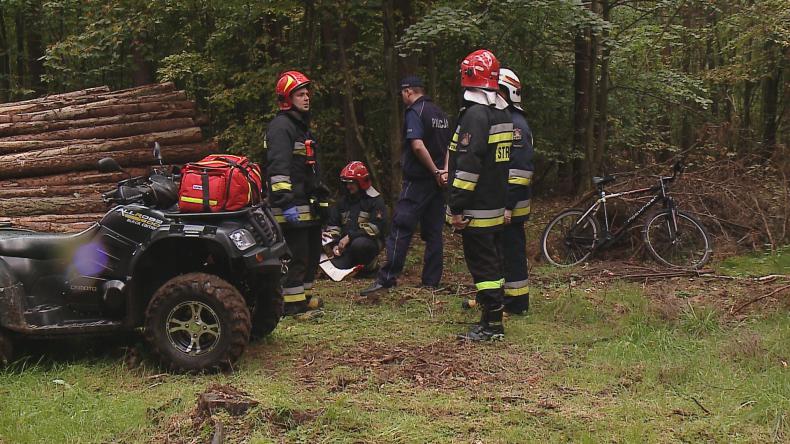 Akcja ratunkowa w lesie koło Bolszewa