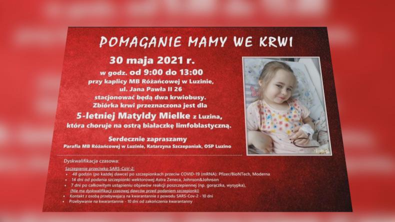 Pięcioletnia Matylda potrzebuje krwi