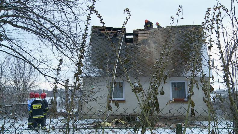 Pożar budynku w Toliszczku